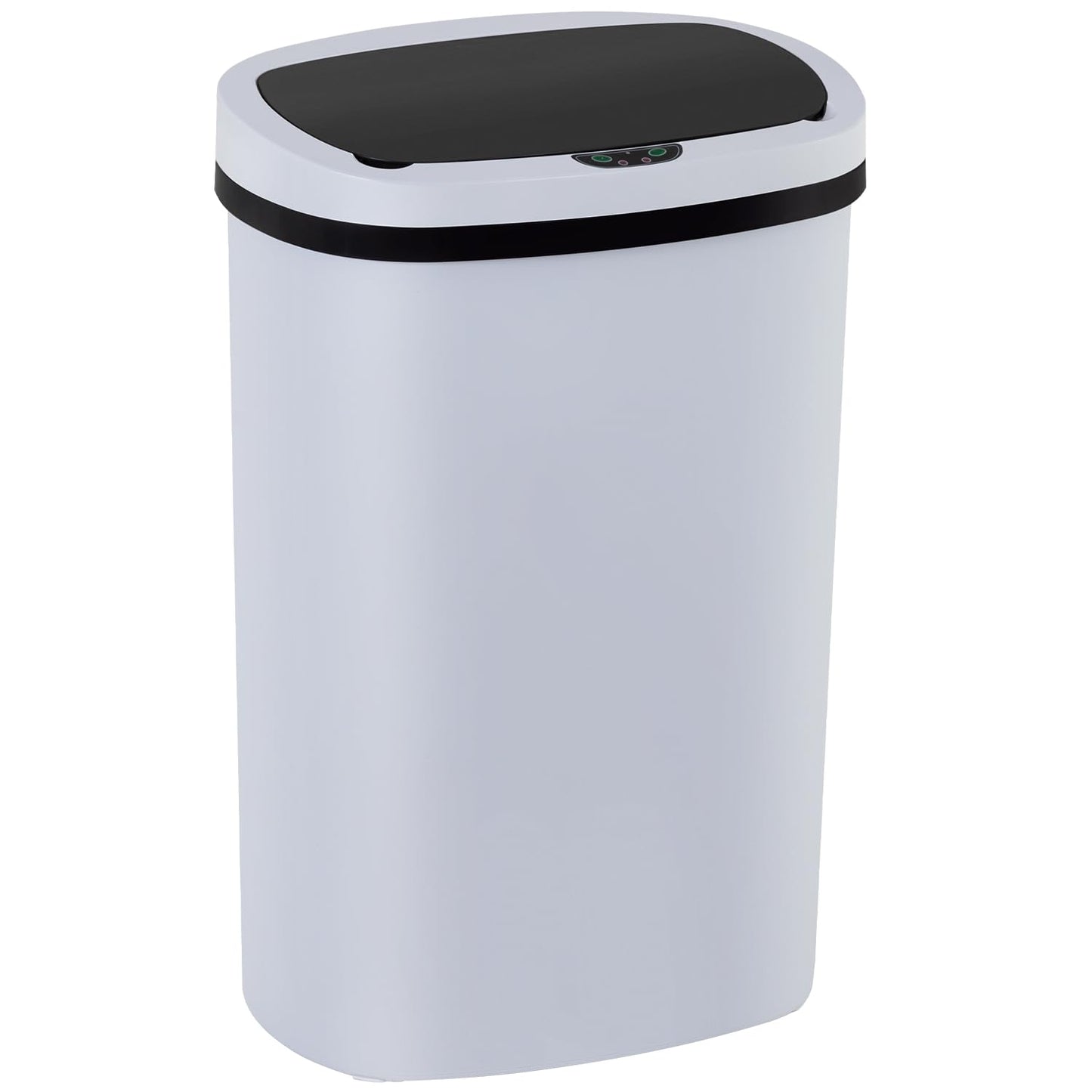 BestOffice | 13 Gallon Trash Can with Lid | Automatic Touchless Garbage Can | Odor Control | Modern Oval Design | Easy to Clean | Stainless Steel | Fits Any Kitchen, Bathroom, Office or Home
