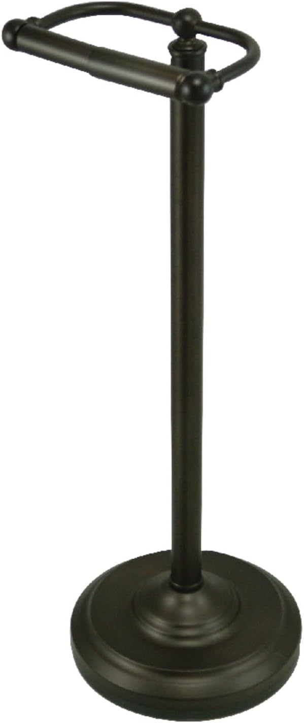 Kingston Brass CC2008 Classic Pedestal Paper Holder, Brushed Nickel,21-1/2" Length