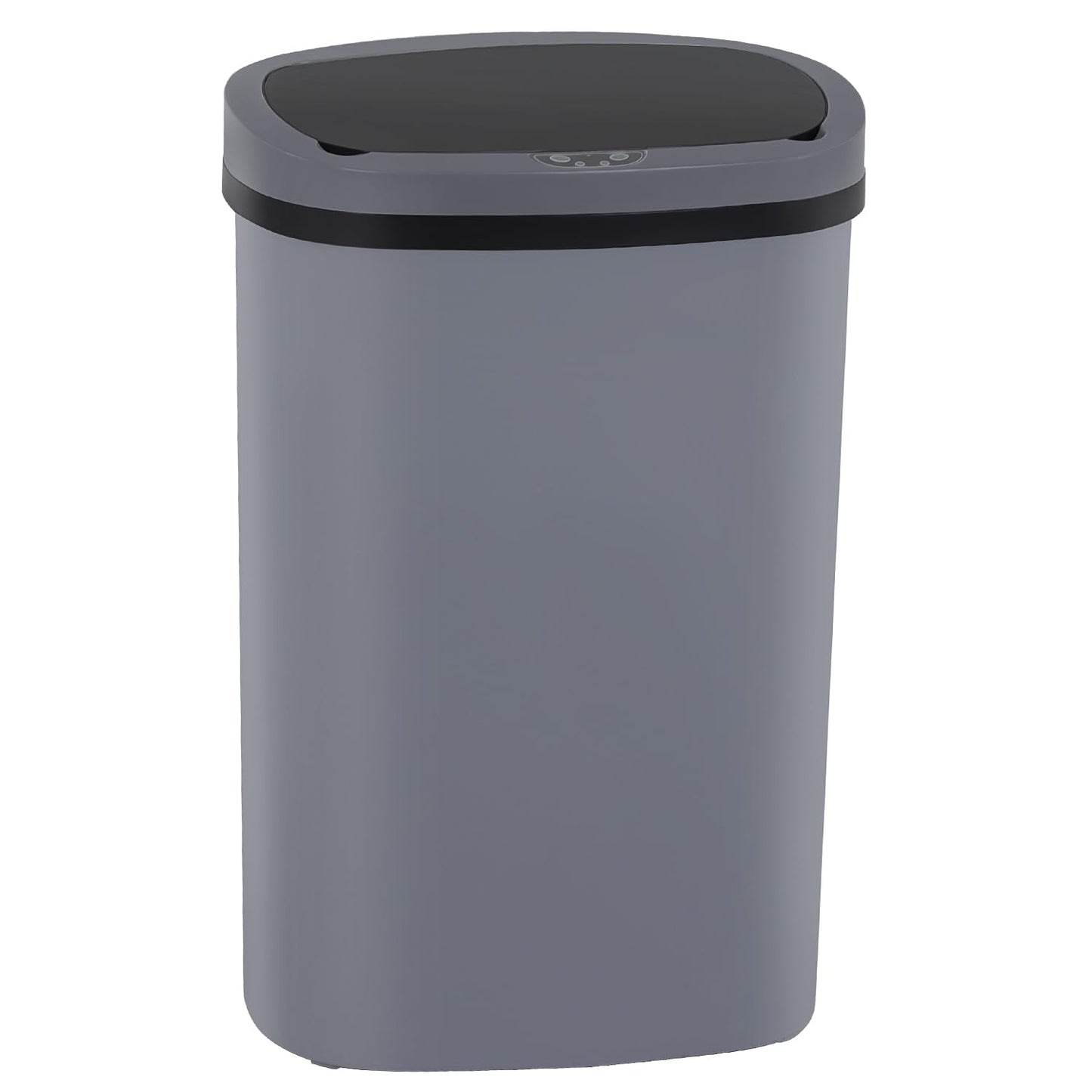 BestOffice | 13 Gallon Trash Can with Lid | Automatic Touchless Garbage Can | Odor Control | Modern Oval Design | Easy to Clean | Stainless Steel | Fits Any Kitchen, Bathroom, Office or Home