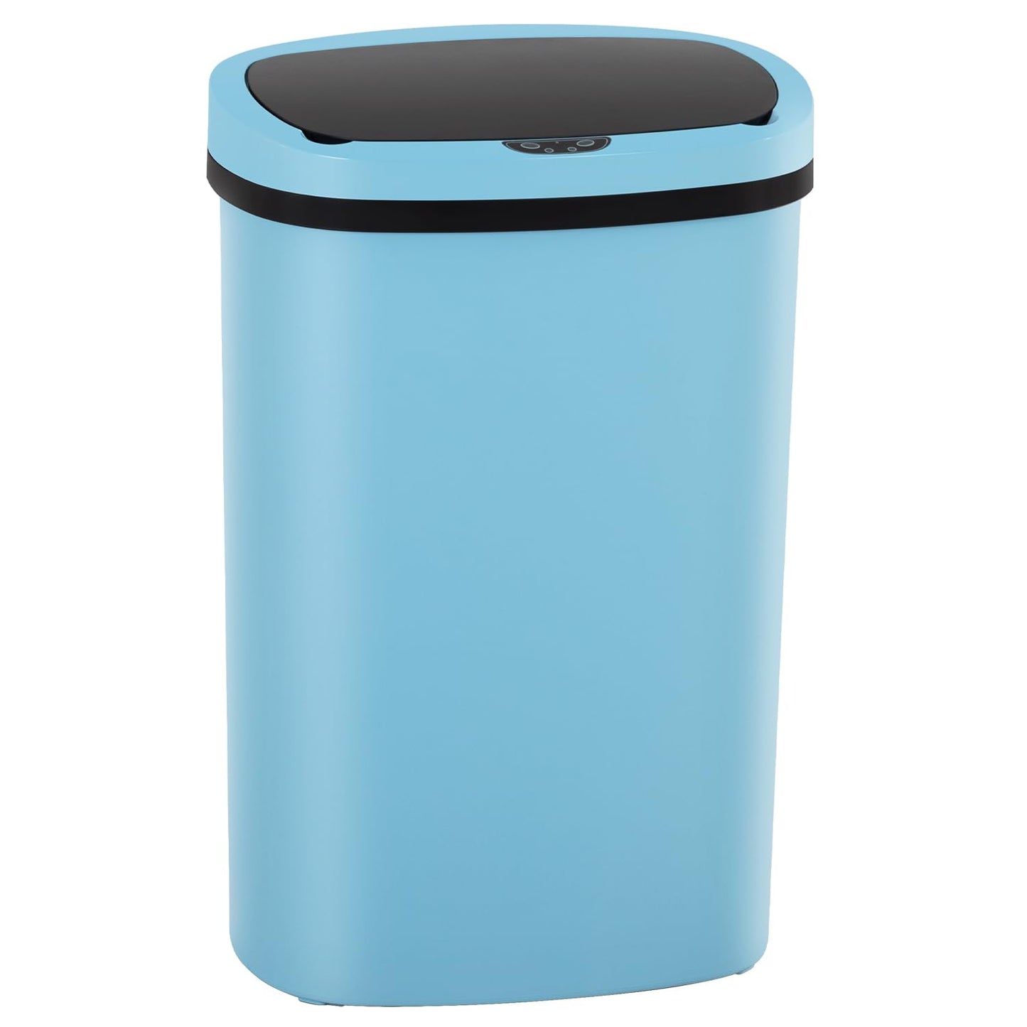 BestOffice | 13 Gallon Trash Can with Lid | Automatic Touchless Garbage Can | Odor Control | Modern Oval Design | Easy to Clean | Stainless Steel | Fits Any Kitchen, Bathroom, Office or Home