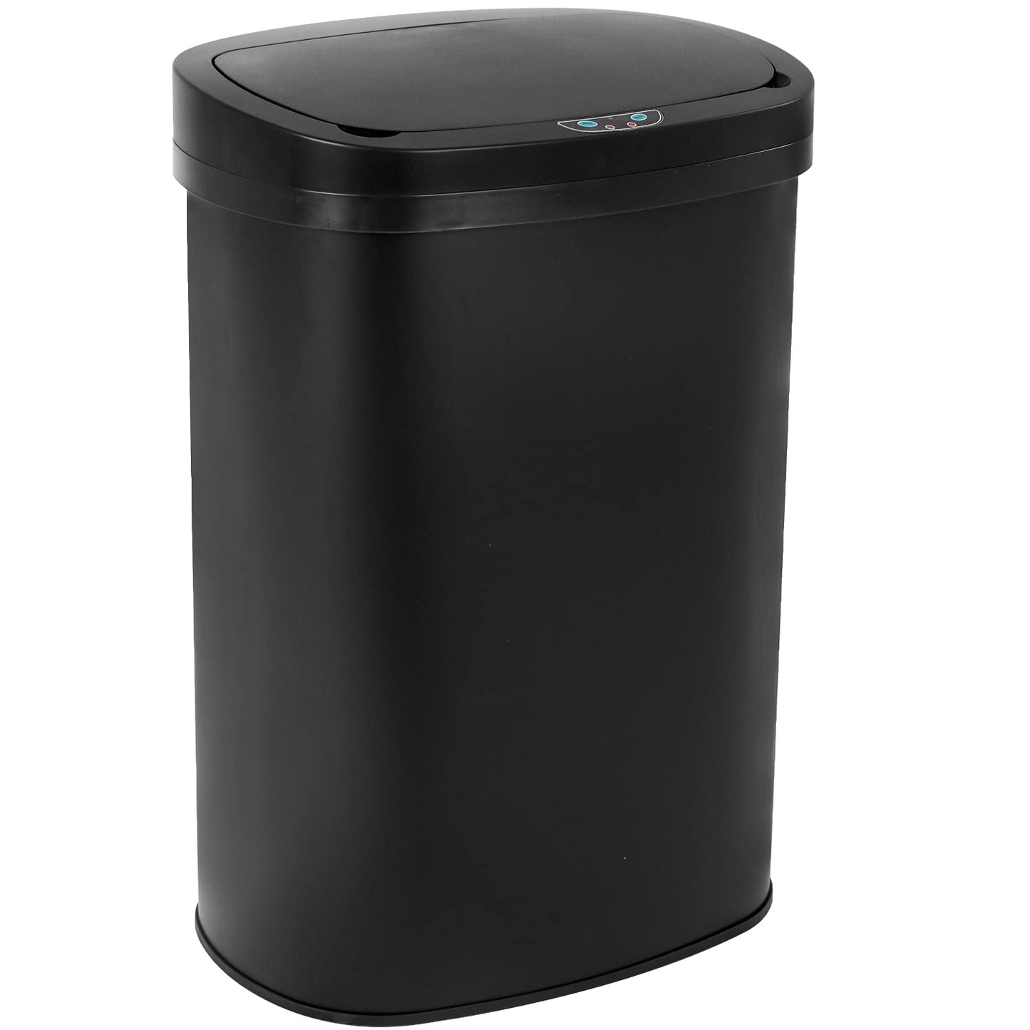 BestOffice | 13 Gallon Trash Can with Lid | Automatic Touchless Garbage Can | Odor Control | Modern Oval Design | Easy to Clean | Stainless Steel | Fits Any Kitchen, Bathroom, Office or Home