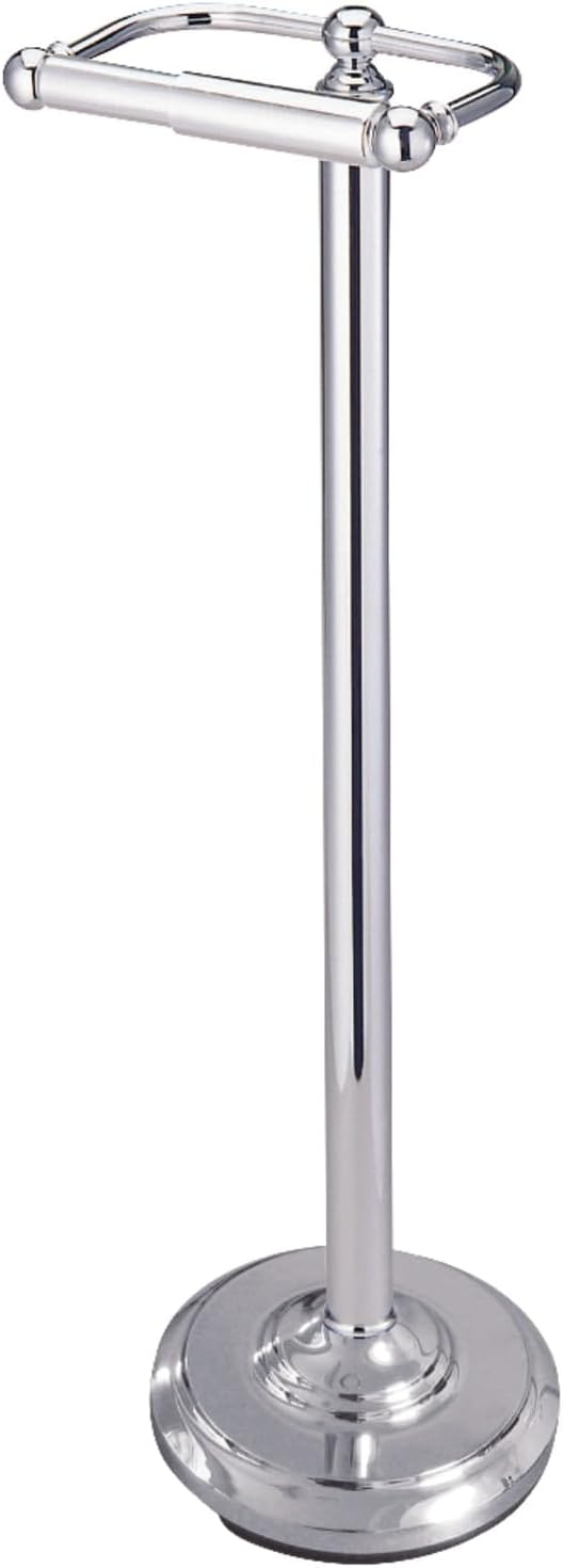 Kingston Brass CC2008 Classic Pedestal Paper Holder, Brushed Nickel,21-1/2" Length