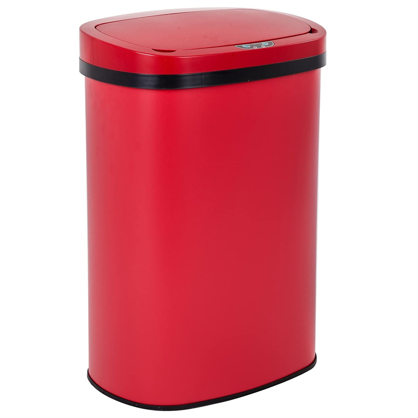 BestOffice | 13 Gallon Trash Can with Lid | Automatic Touchless Garbage Can | Odor Control | Modern Oval Design | Easy to Clean | Stainless Steel | Fits Any Kitchen, Bathroom, Office or Home