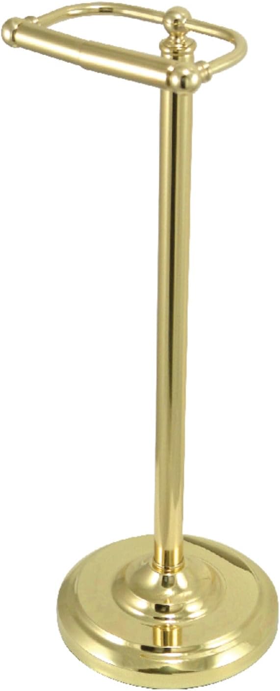 Kingston Brass CC2008 Classic Pedestal Paper Holder, Brushed Nickel,21-1/2" Length