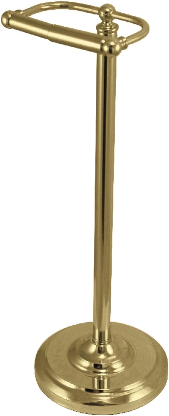 Kingston Brass CC2008 Classic Pedestal Paper Holder, Brushed Nickel,21-1/2" Length