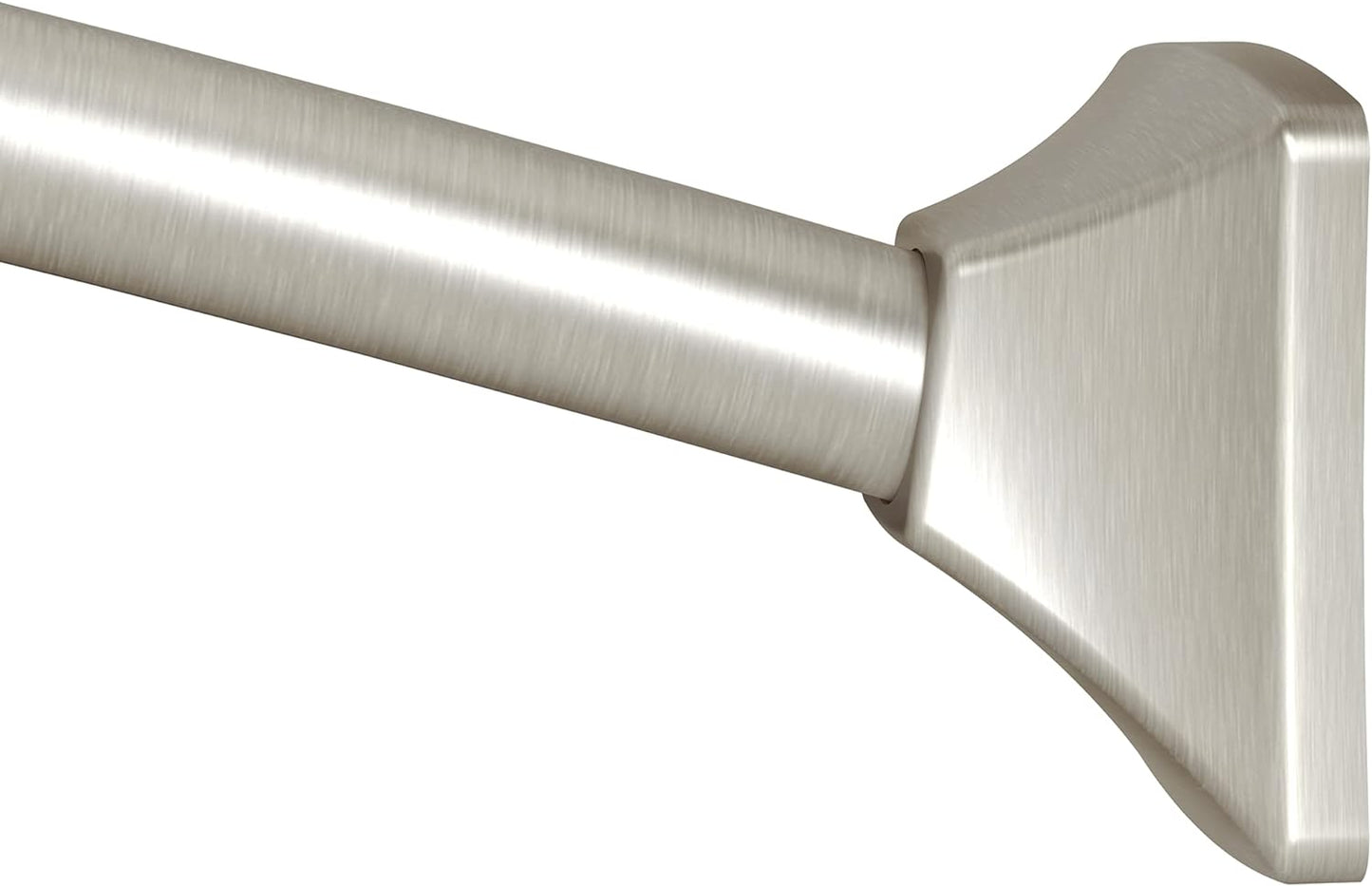 Moen Brushed Gold 72-Inch Adjustable Permanent Mount Curved Shower Curtain Rod, CSR2164BG