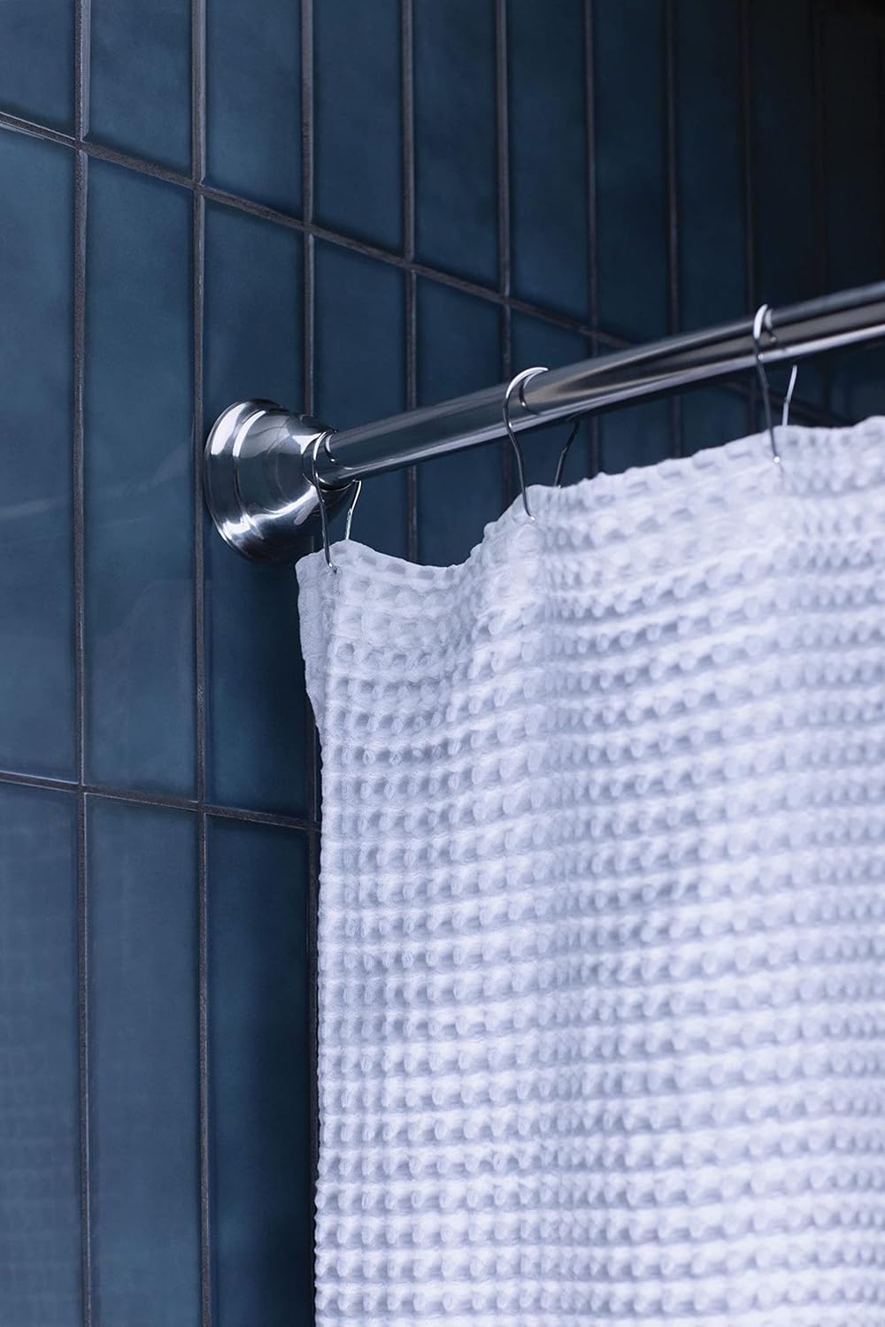 Moen MDN2170CH Magnetix 60-inch Curved Adjustable Single Shower Curtain Rod, Chrome