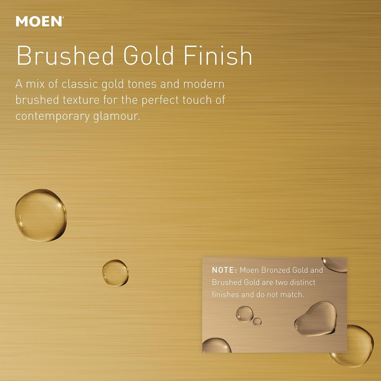 Moen Brushed Gold 72-Inch Adjustable Permanent Mount Curved Shower Curtain Rod, CSR2164BG