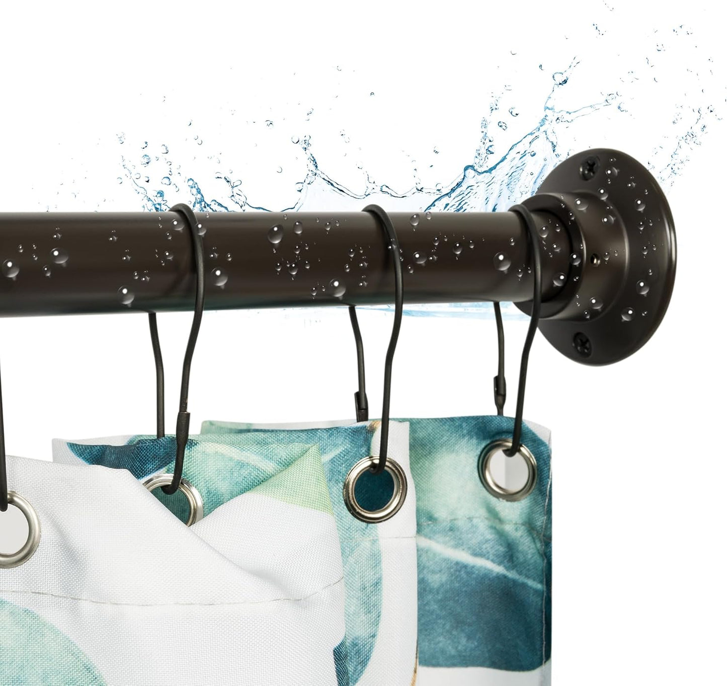 Artiwell 60" Heavy Duty Straight Shower Rod With Shower Rod Flange, Permanent Mount Shower Curtain Rod With Screws Bracket, Never Rust Stainless Steel, Window Curtain and Closet Rod, Chrome Plated