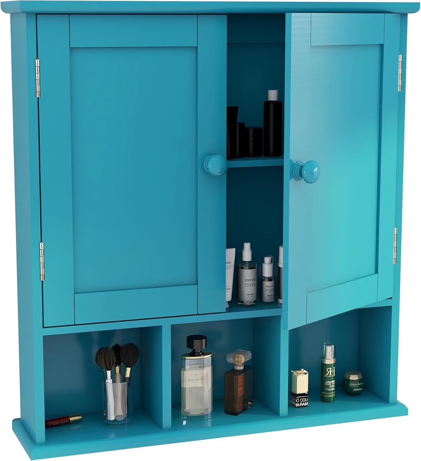 TaoHFE Bathroom Wall Cabinet with 2 Door Adjustable Shelves,Over The Toilet Storage White Wall Mounted Medicine Cabinets for Bathroom Laundry Room Kitchen