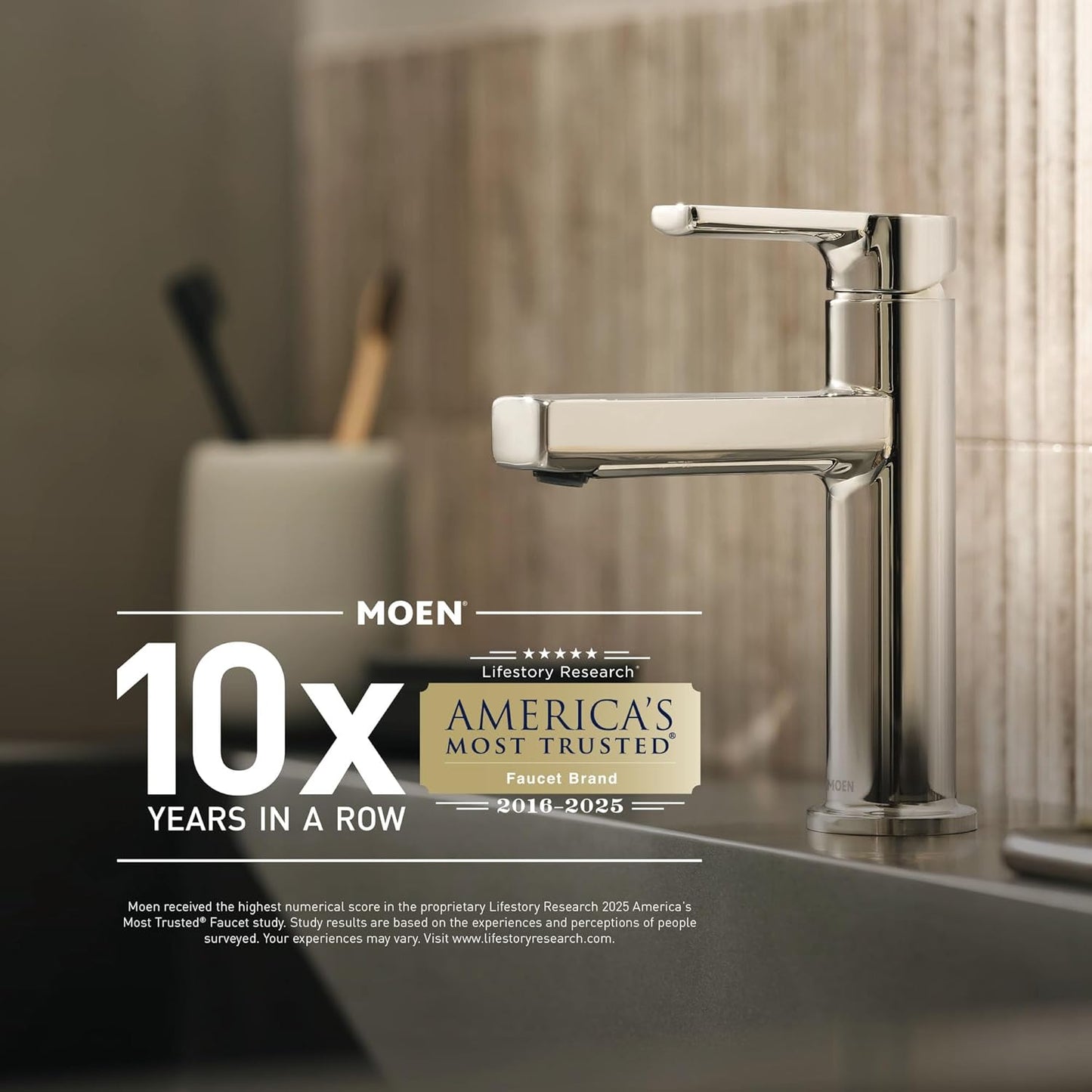 Moen Brushed Gold 72-Inch Adjustable Permanent Mount Curved Shower Curtain Rod, CSR2164BG