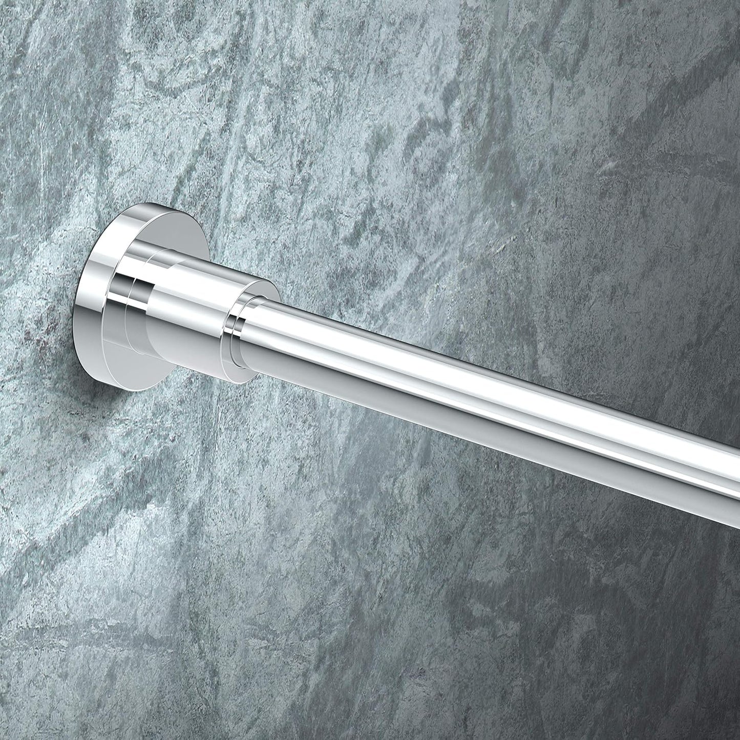 Gatco 829C Modern Minimalist Straight Shower Rod Set, 60 Inch, Chrome