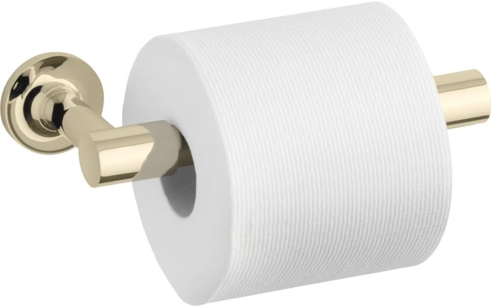 KOHLER 14377-2MB Purist® Pivoting Toilet Paper Holder, Vibrant Brushed Moderne Brass