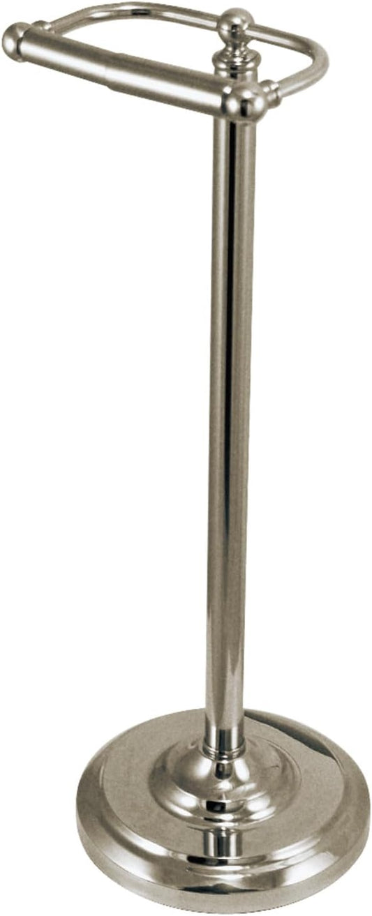 Kingston Brass CC2008 Classic Pedestal Paper Holder, Brushed Nickel,21-1/2" Length