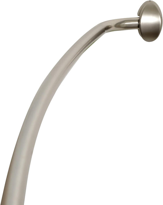 ZPC Zenith Products Corporation Zenna Home 35603BN06, Curved Shower Curtain Rod, 56 to 72-Inch, Brushed Nickel