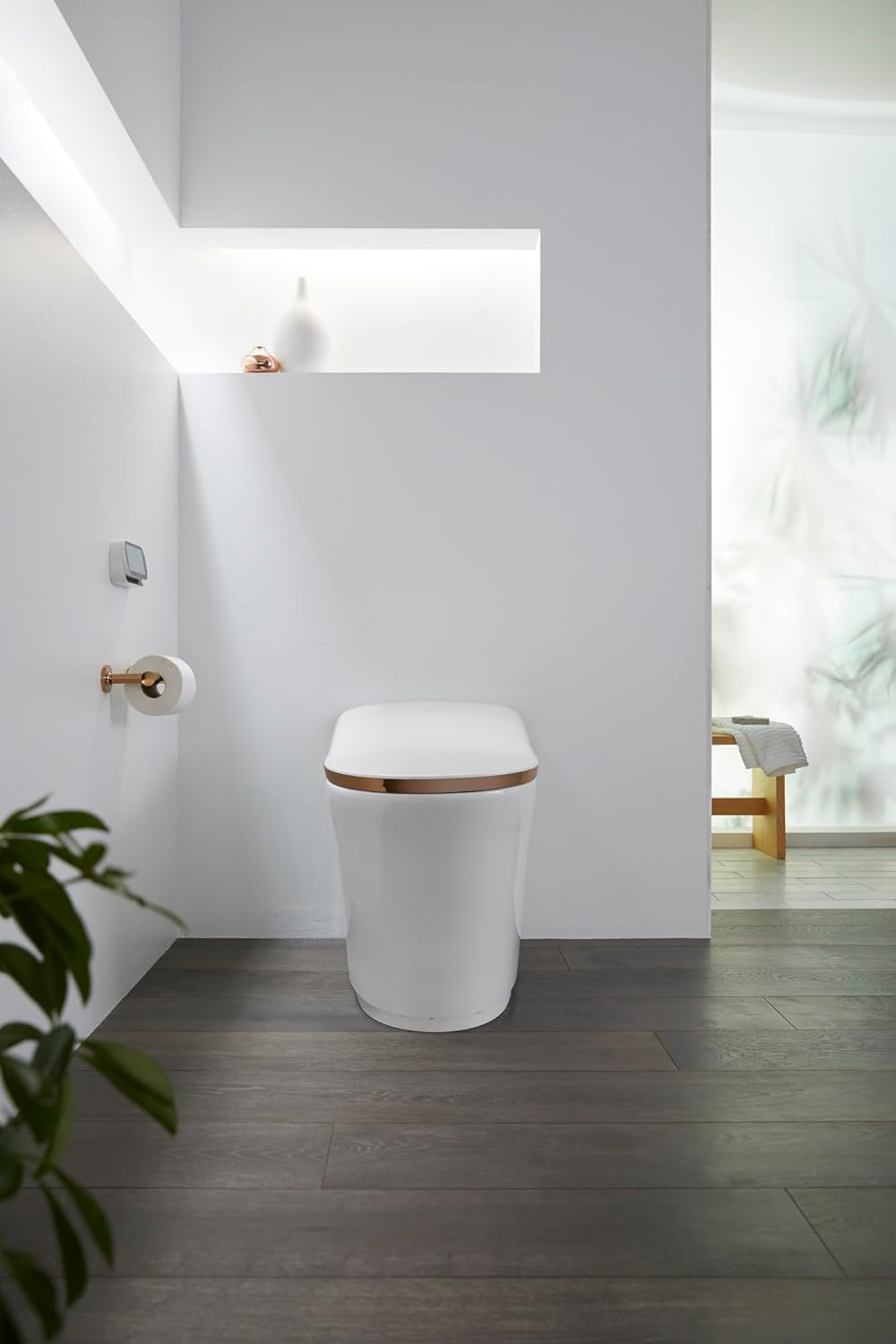 KOHLER 14377-2MB Purist® Pivoting Toilet Paper Holder, Vibrant Brushed Moderne Brass